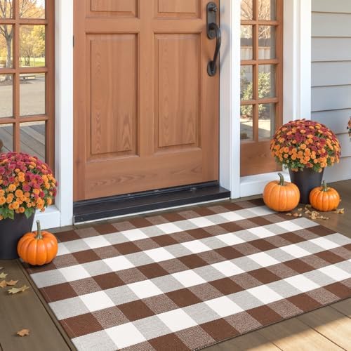 Collive 3x5 Buffalo Plaid Checkered Outdoor Rug