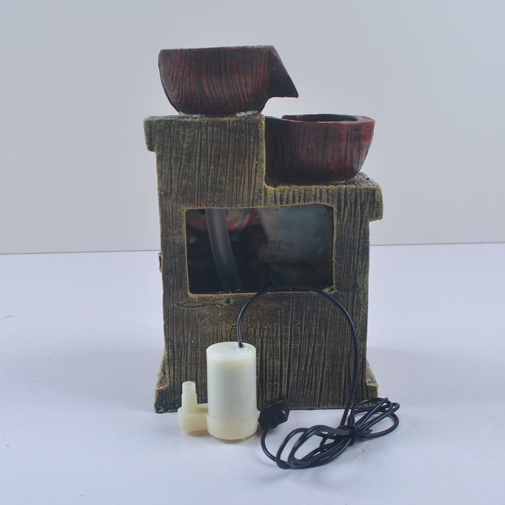 Youugior Rockery Stream Tabletop Fountain with Automatic Pump and Switch