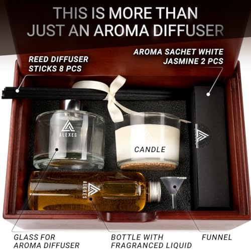Essential Oil Diffuser Set with Aroma Candle and Sachet