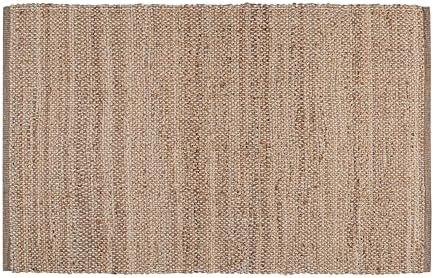 Hausattire Jute Woven Area Rug 3x5 - Natural Hand Braided Boho Rug for Living Room and Kitchen