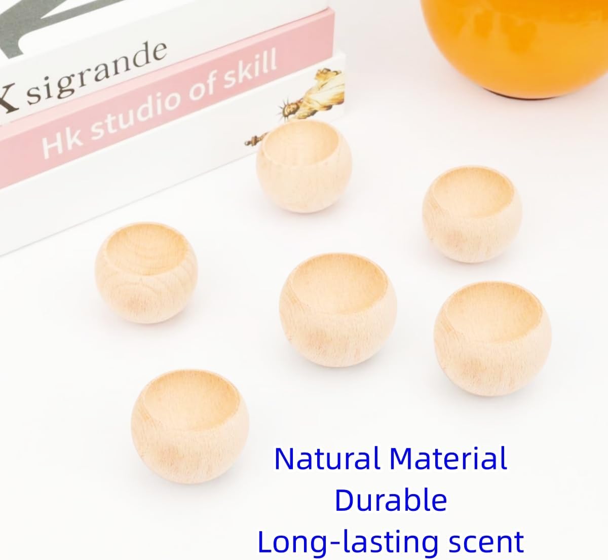 6 Pack Small Wooden Essential Oil Diffuser for Home and Office