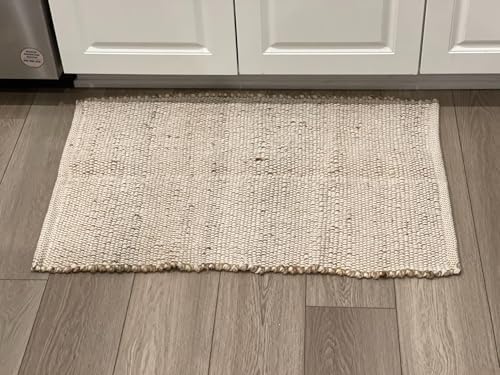 FRELISH DECOR Handwoven Jute Cotton Area Rug 2x3