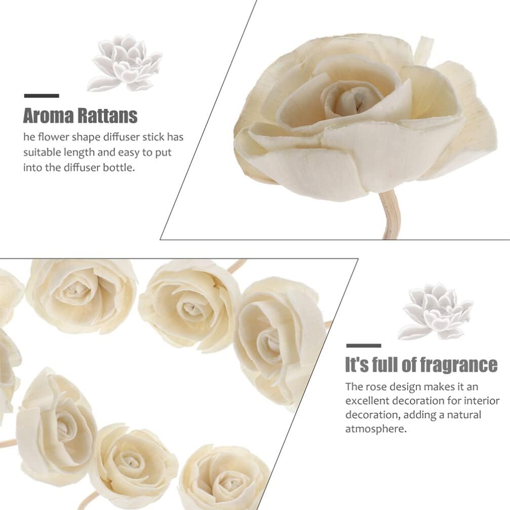 Flower Reed Diffuser Set 9Pcs Aroma Sticks Fireless