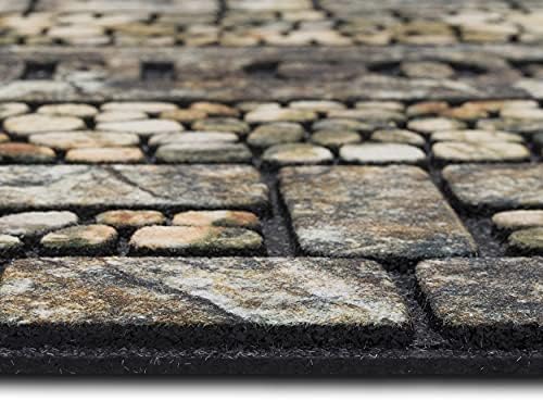 Mohawk Home Entryway Door Mat 2 x 3 All Weather Non Slip Recycled Rubber