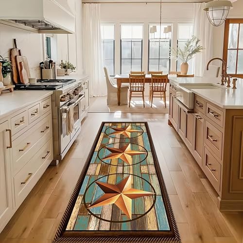 Vintage Runner Rug 2x7ft Texas Retro Style
