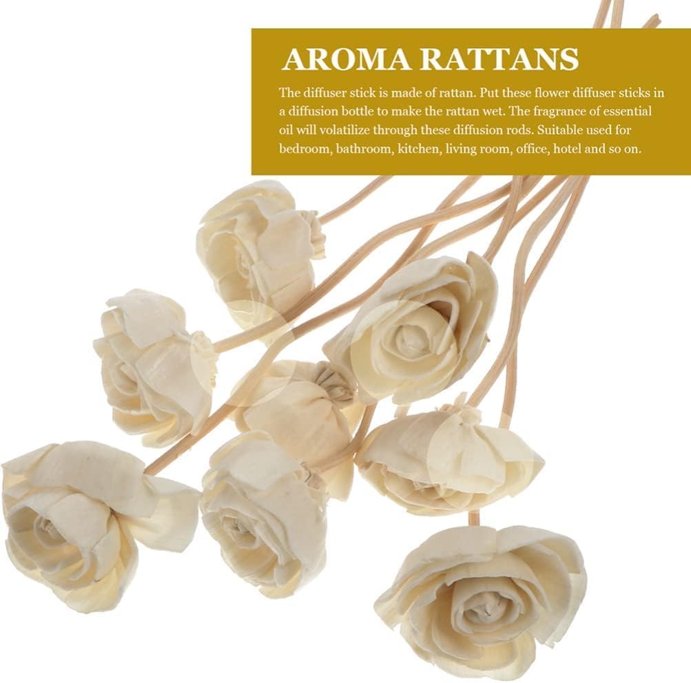 Valkindo 6PCS Rattan Diffuser Sticks Flower Essential Oil Refill