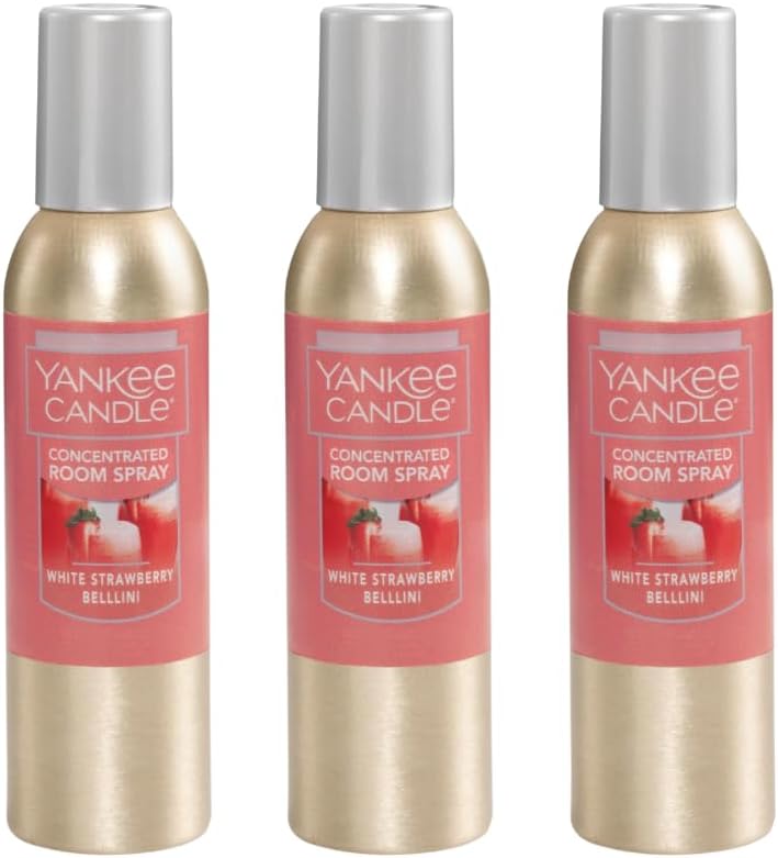 Yankee Candle Room Spray White Strawberry Bellini 15 Oz Pack of 3