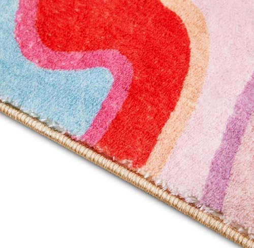 Vintage Abstract 2x3 Area Rug Hippie Style Non-Slip