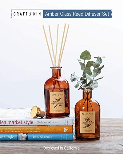 Craft Kin Scented Reed Diffuser Set with Flowers