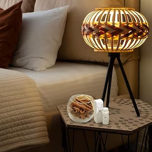 Smart Straw Cinnamon Reed Diffuser Set with LED Light