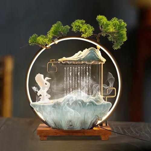 Haraisyo Romantic Tabletop Water Fountain with LED Light