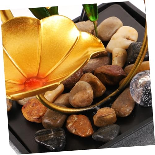 Indoor Water Feature Lotus Flower Fountain Tabletop Decor