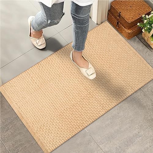 Lightnpro Hand Woven Jute Braided Rug 2x3 Feet Natural Color Reversible