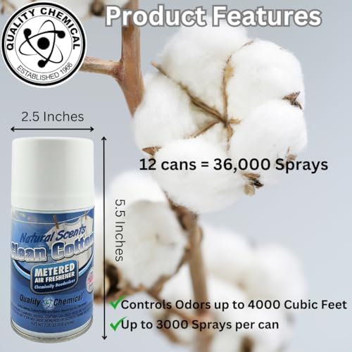 Quality Chemical Metered Aerosol Fragrance Refill Can Pack of 12