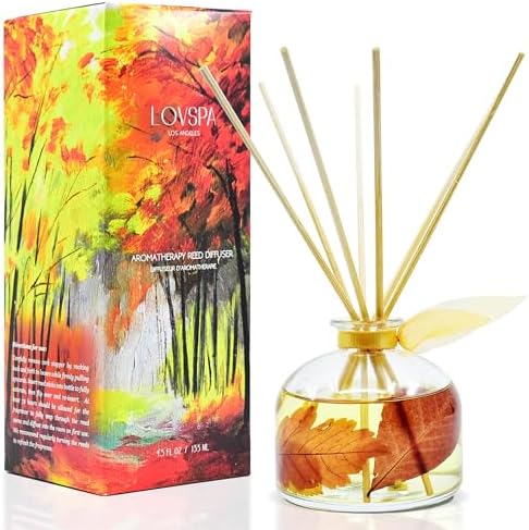 LOVSPA Fall Scented Reed Diffuser Set - Cinnamon Vanilla Sugar
