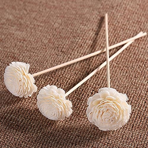 HOMSFOU Reed Diffuser Sticks 6pcs Rose Rattan Aroma Volatile Refill Sticks for Home Office Car