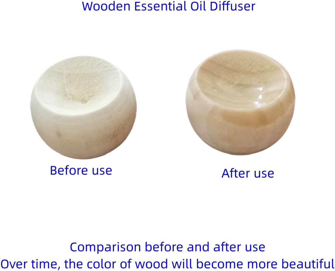 6 Pack Small Wooden Essential Oil Diffuser for Home and Office