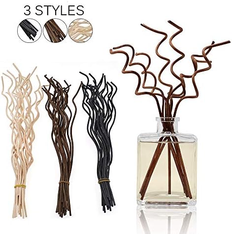 20pcs Wavy Rattan Diffuser Sticks for Bedroom and Living Room