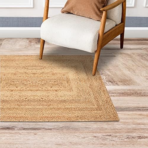 Ekakshx Hand Woven Jute Braided Rug 24x36 Inches
