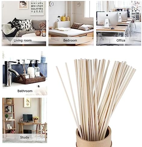 EXCEART Reed Diffuser Sticks 100pcs Natural Rattan Aroma Set
