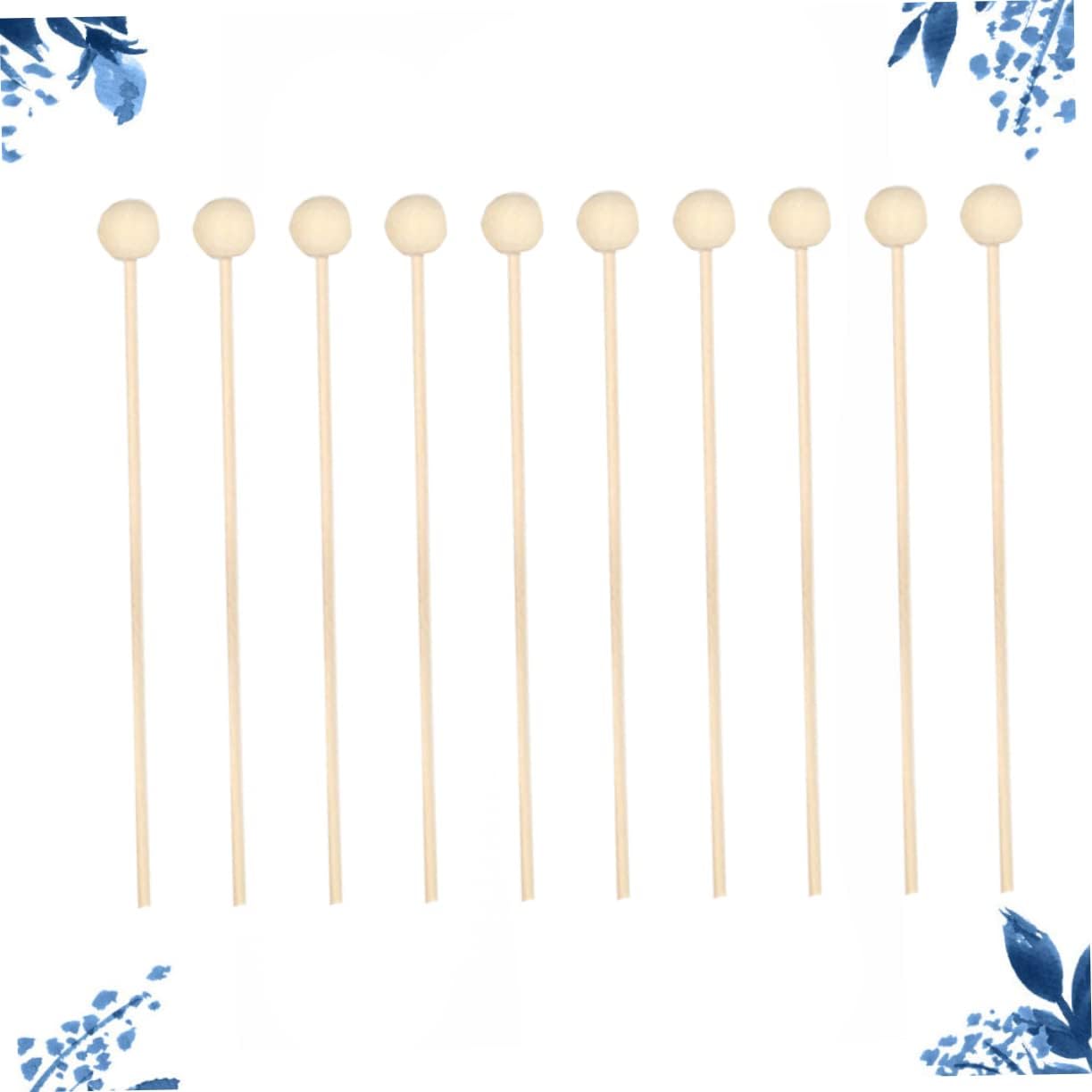 GLEAVI 10Pcs Natural Rattan Scent Sticks with Wooden Beads for Diffusers