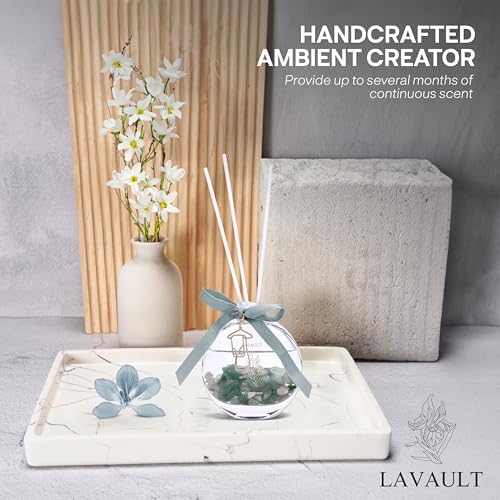 Ocean Aroma Reed Diffuser Set with Green Stones