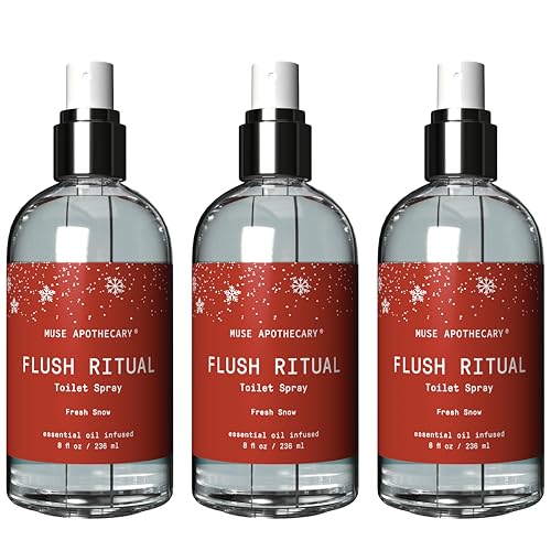 Muse Apothecary Flush Ritual Toilet Spray - Fresh Snow Pack of 3