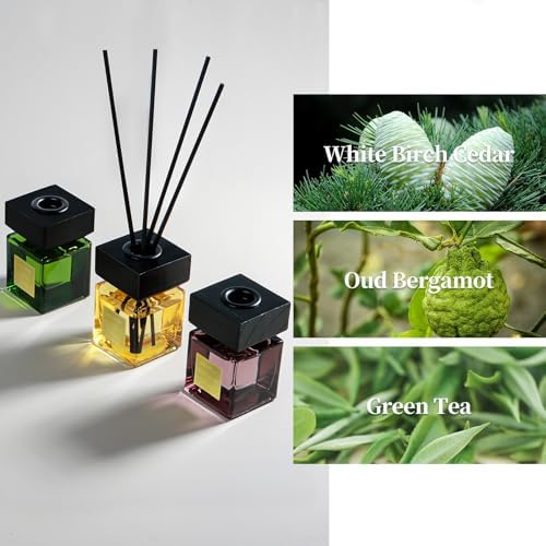 Aeeteek Reed Diffuser Set of 3 with Fragrance Oil