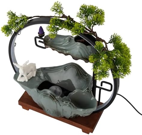 Tapischion Tabletop Fountain with Light Atomizer