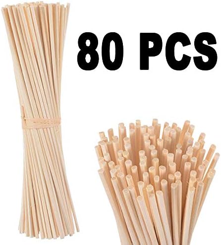 LOVSPA Reed Diffuser Sticks - 80 Pack 10 Bundles 8 Inch Brown Rattan Unscented