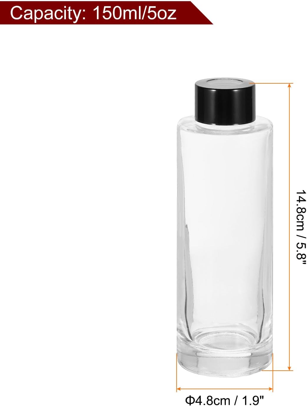 HARFINGTON 5oz Glass Diffuser Container
