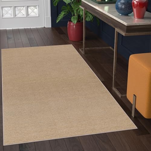 SHACOS Easy Jute 3x5 ft Washable Area Rug - Neutral Beige