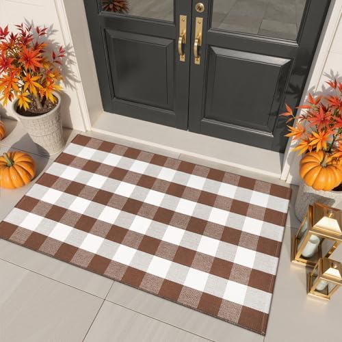 Collive 3x5 Buffalo Plaid Checkered Outdoor Rug