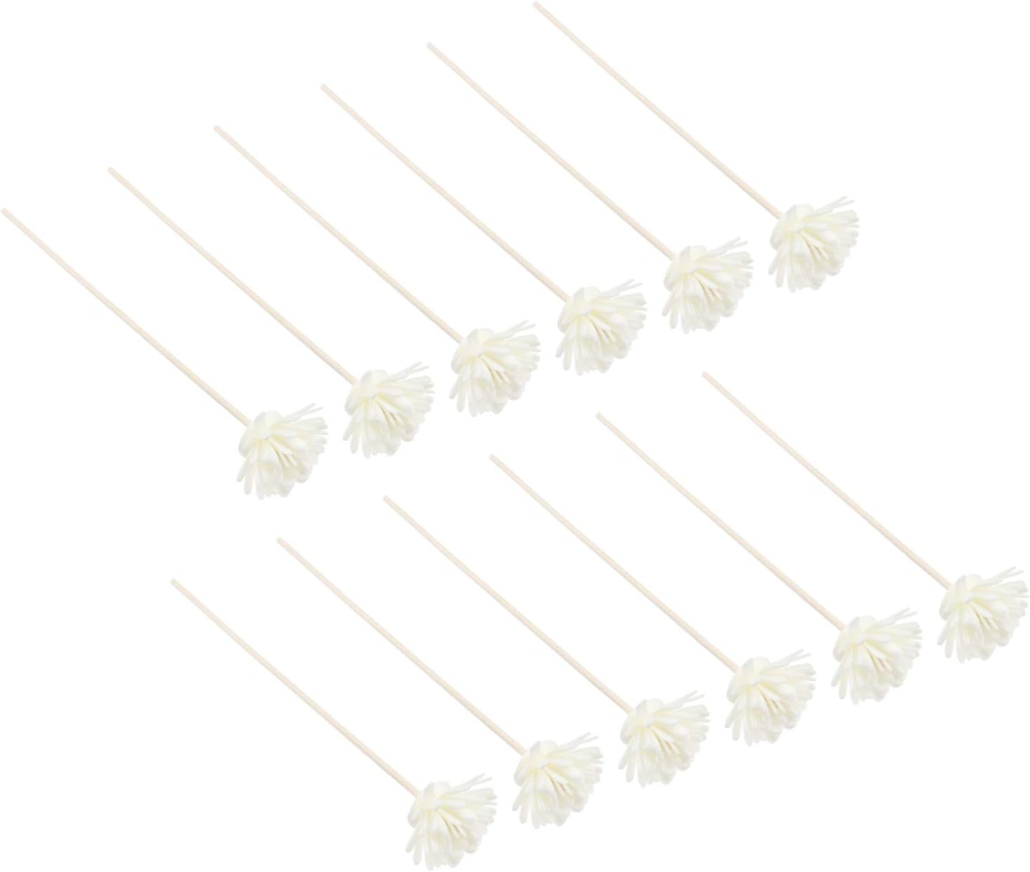 Cabilock 12pcs Wood Flower Rattan Reed Diffuser Sticks Essential Oil Replacement