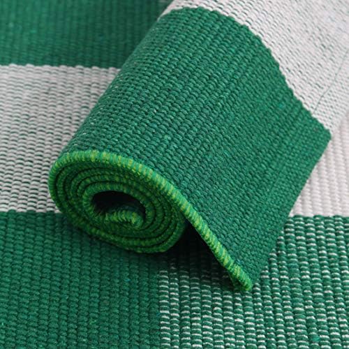 Uxcell Buffalo Check Rug 35x24 Green White