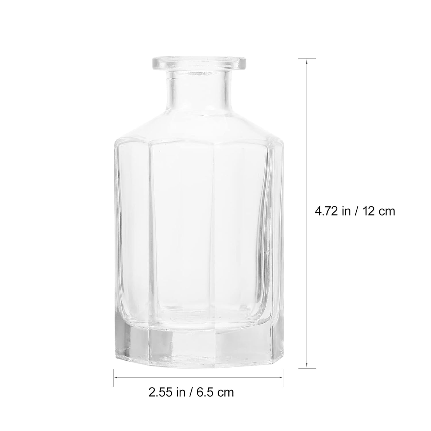 Healifty 2pcs White Glass Diffuser Bottles