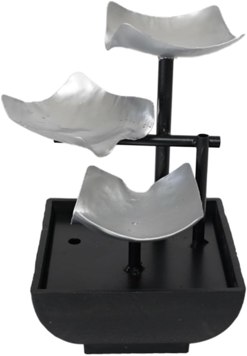 GLEAVI Metal Desktop Water Fountain Solar Office Decor
