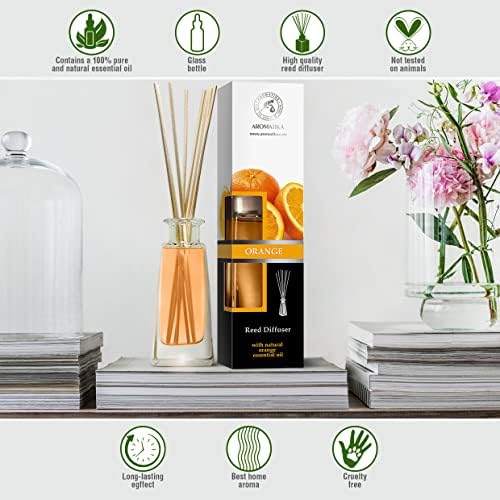 Orange Reed Diffuser - 2x34 Fl Oz - Fresh Room Fragrance