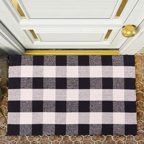 Rajrang Reversible Buffalo Plaid Rug Pack of 2