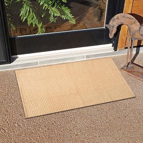 Lightnpro Hand Woven Jute Braided Rug 2x3 Feet Natural Color Reversible