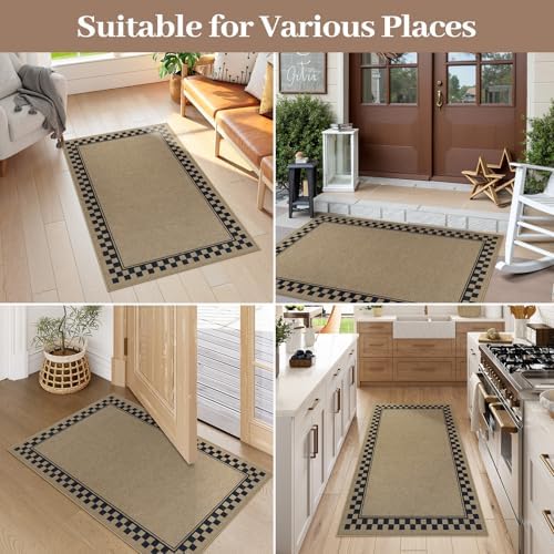 Tiveney 3x5 Machine Washable Front Door Mat