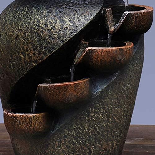 YKHB Tabletop Fountain Resin Indoor Landscape Decor