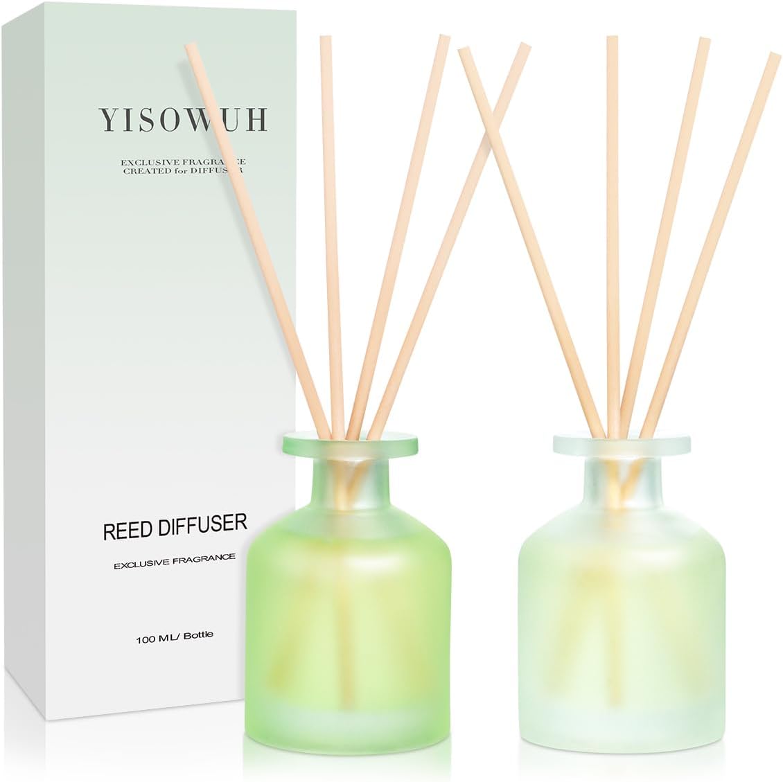 Jasmine Lily Linen Essential Oil Reed Diffuser Set 2 Pack