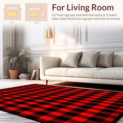 ODIKA Ultra Soft 6x9 Area Rug with Non Slip Design