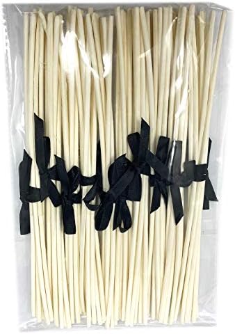 LOVSPA Reed Diffuser Sticks - 80 Pack 10 Bundles 8 Inch Brown Rattan Unscented