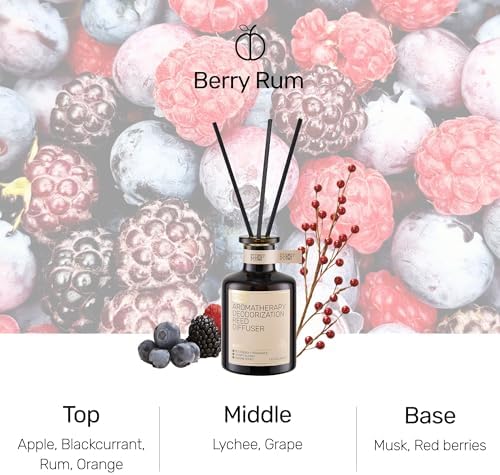 Furrypurr Reed Diffuser for Pet Odor Elimination Berry Rum 6 Oz