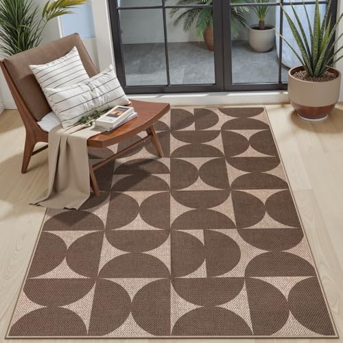 Lahome Modern Geometric Jute Washable Rugs 3x5