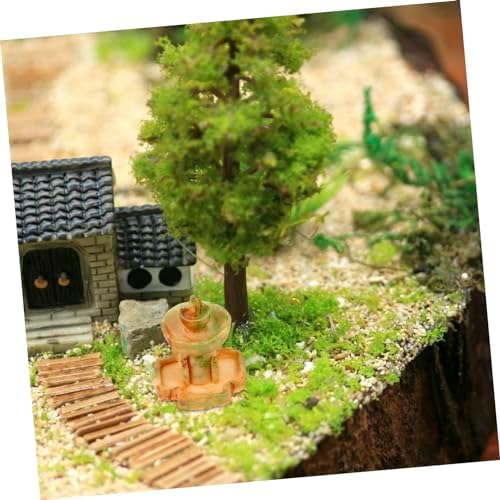 3Pcs Miniature Resin Fountain Decor for Tabletop and Fairy Garden