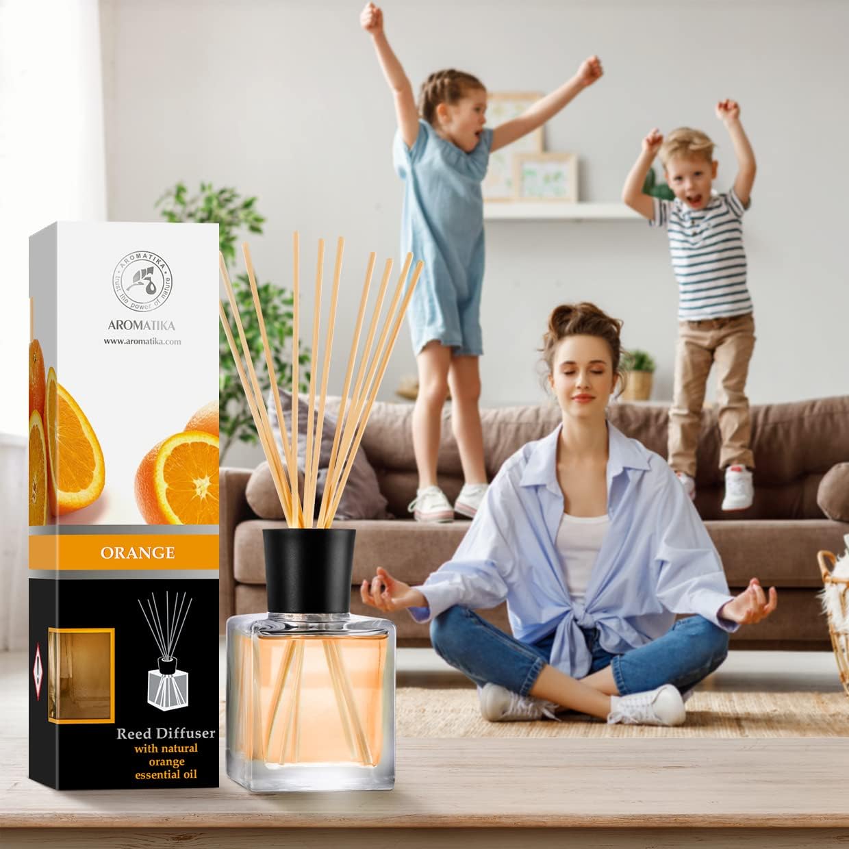 Orange Diffuser Set 68 Fl Oz - Natural Aromatherapy