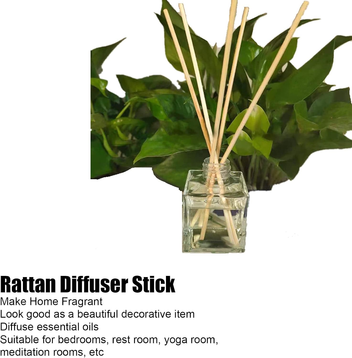 Asodomo 100pcs Reed Diffuser Sticks for Home Office Bathroom